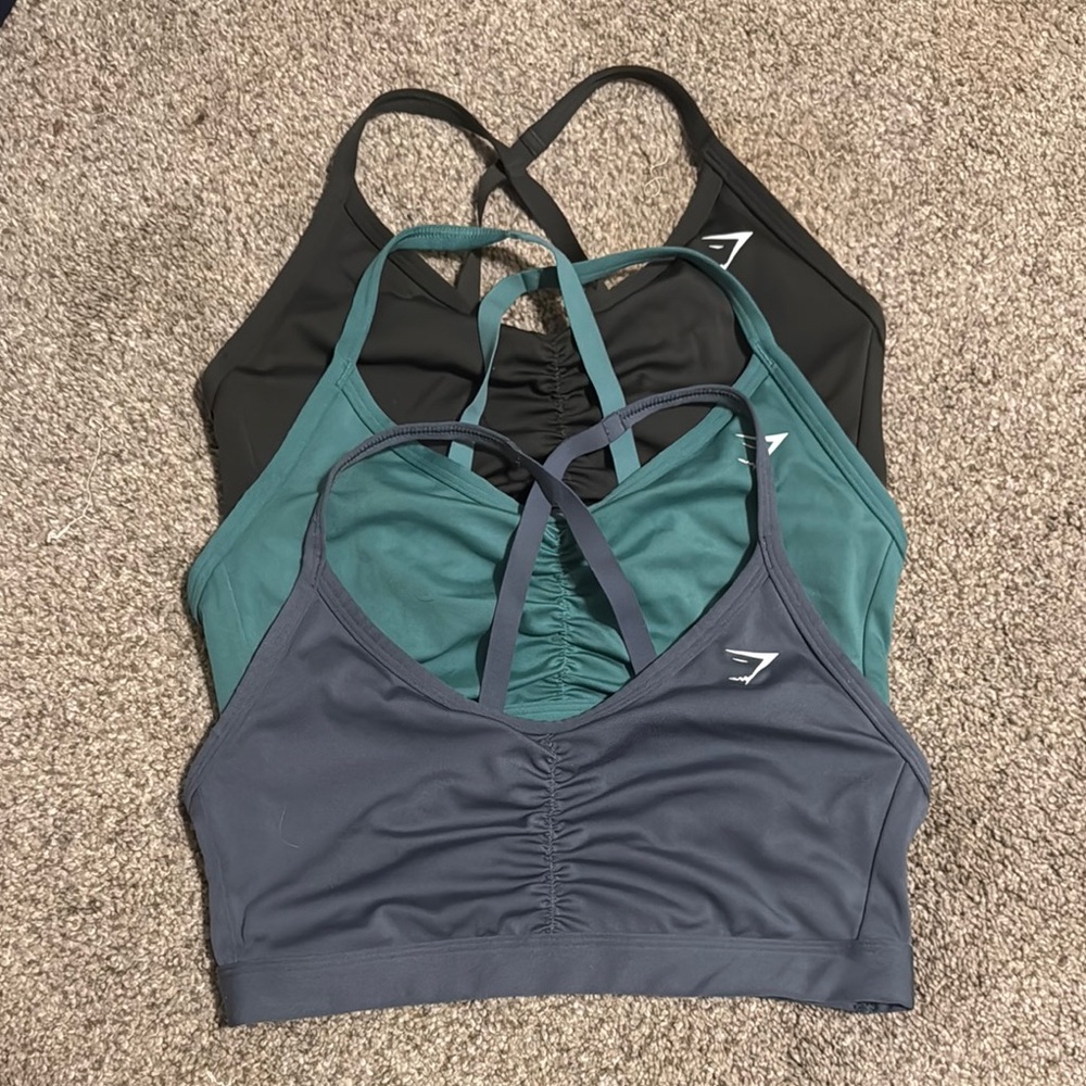 3 Gymshark Criss-Cross Sports Bras